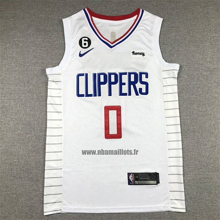 Maillot Los Angeles Clippers Russell Westbrook NO 0 Association 2022-23 Blanc